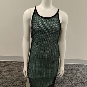 Black and Green Mesh Dress